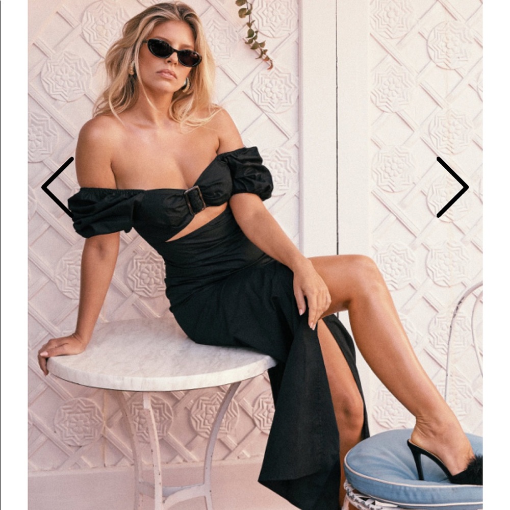 Nasty Gal Puff Sleeve Maxi Dress